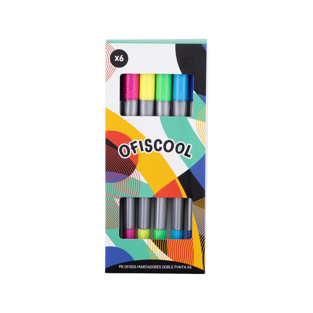 OFISCOOL - Ofis Marcadores Doble Punta 6 Und