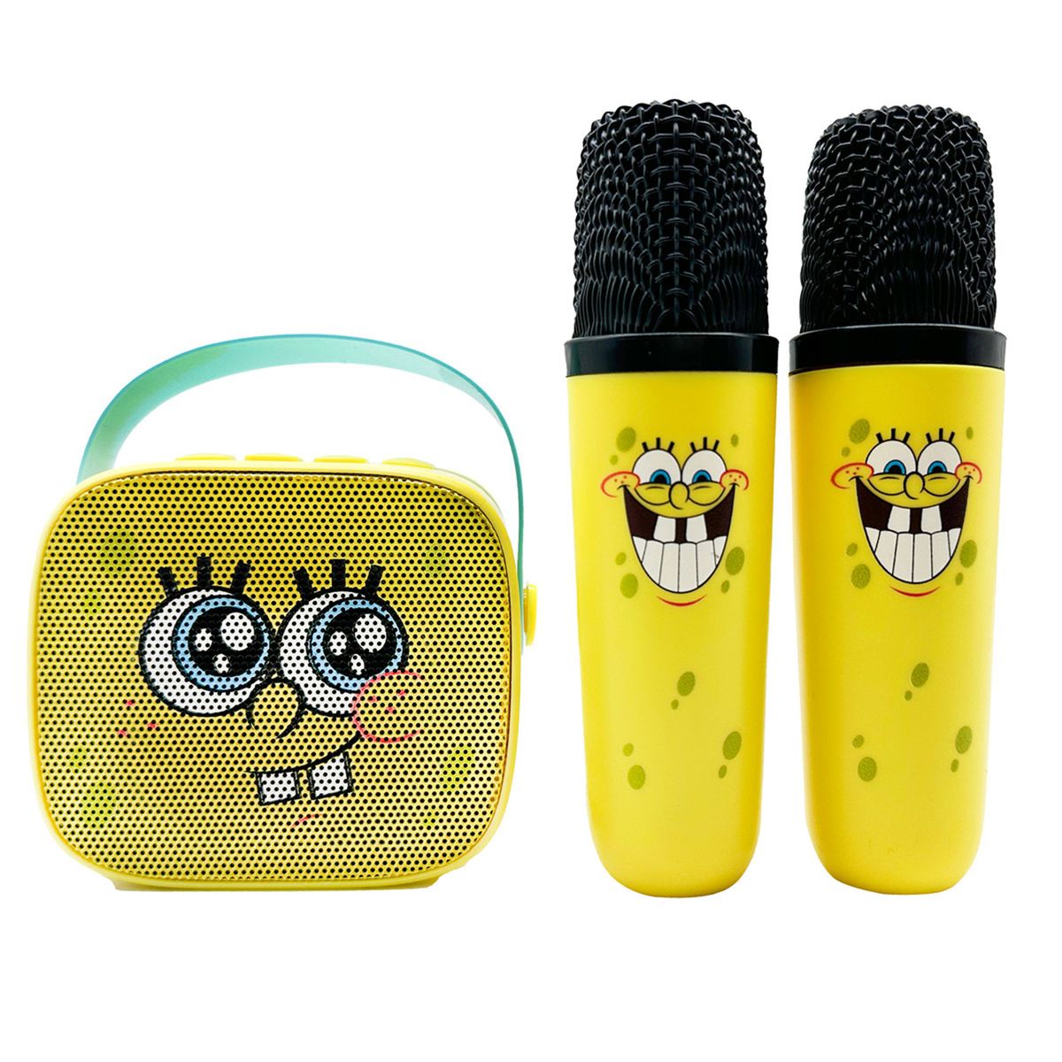 NICKELODEON - Speaker Amarillo Bob Esponja con 2 Micrófonos