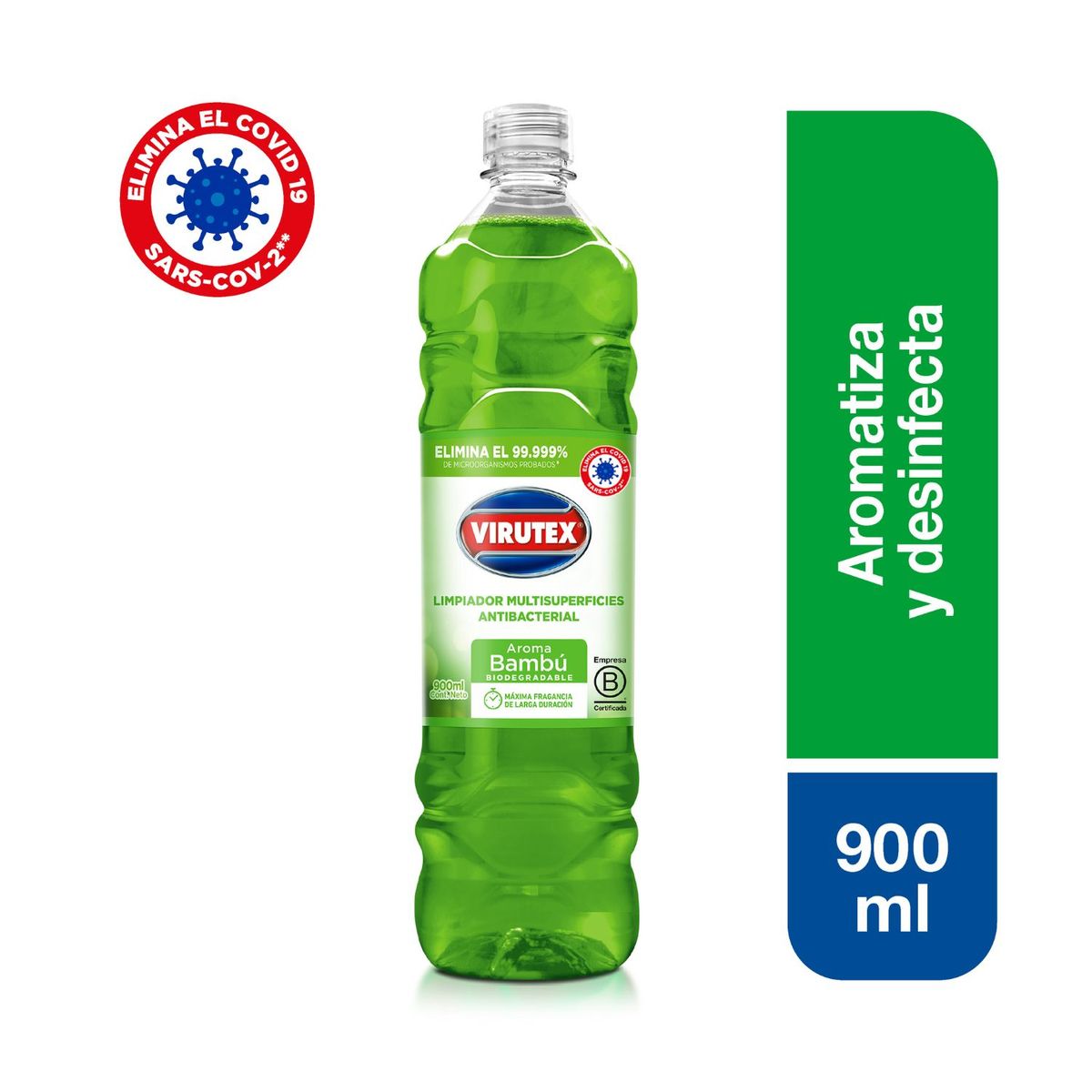 VIRUTEX - Limpiador Multisuperficies Virutex Bambú Botella 900 mL