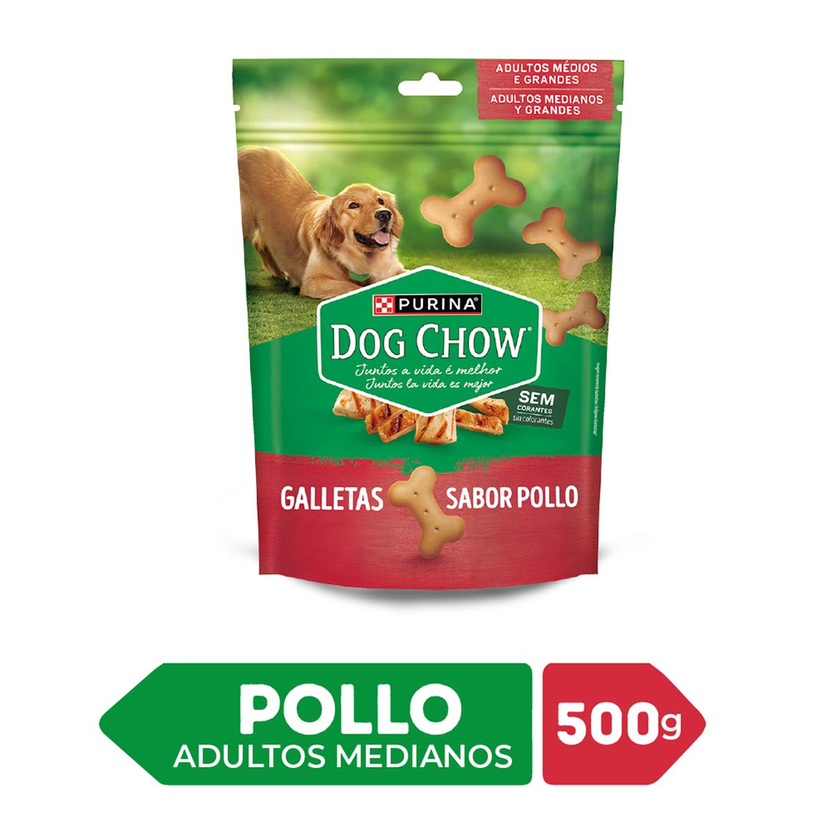 DOG CHOW - GALL SAB POLLO ADUL MED DOG CHOW X500GR