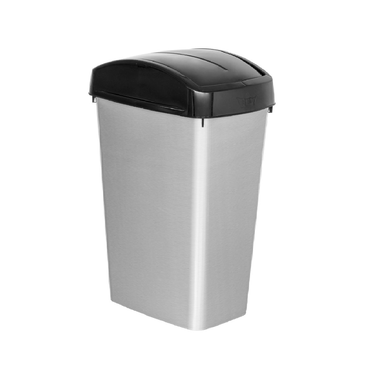 REYPLAST - Papelera Reyplast Metalizada Rectángular Nro. 30 Con Tapa