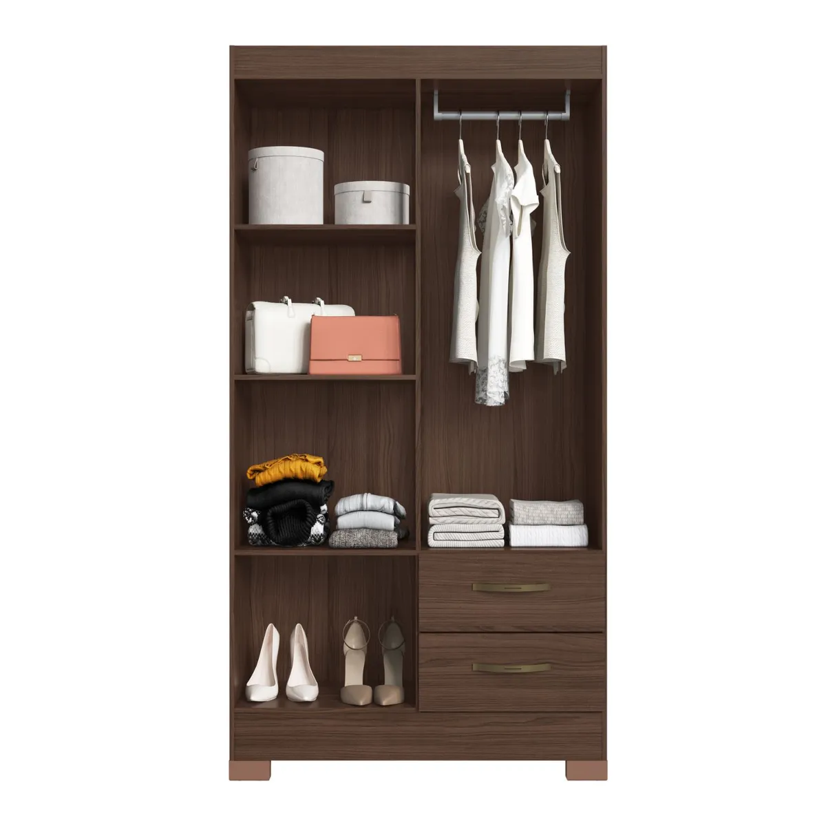 CASA JOVEN - ROPERO 4 PUERTAS 2 CAJONES RP1423