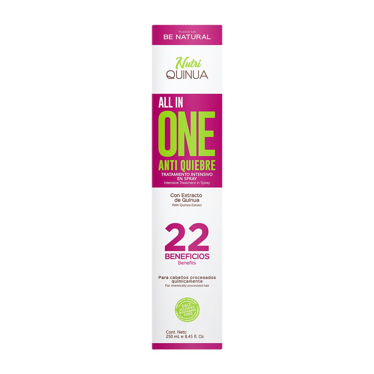 BE NATURAL - Loción Capilar Be Natural All In One Nutriquinua Envase 250 mL