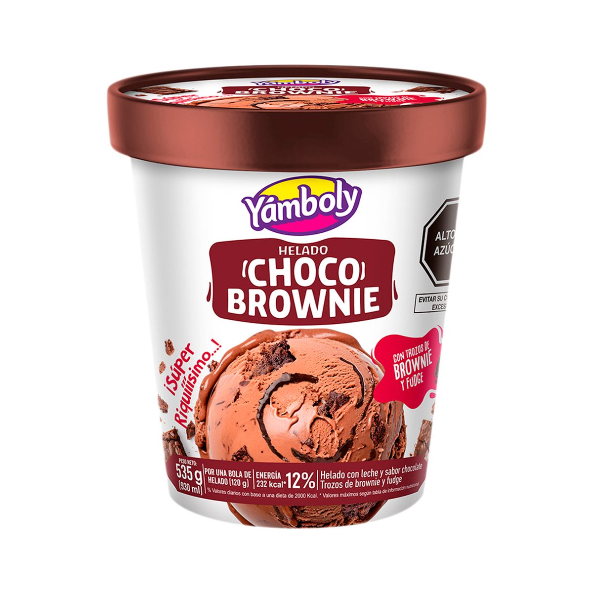 YAMBOLY - Helado de Crema Yamboly Chocobrownie Pote 930 mL
