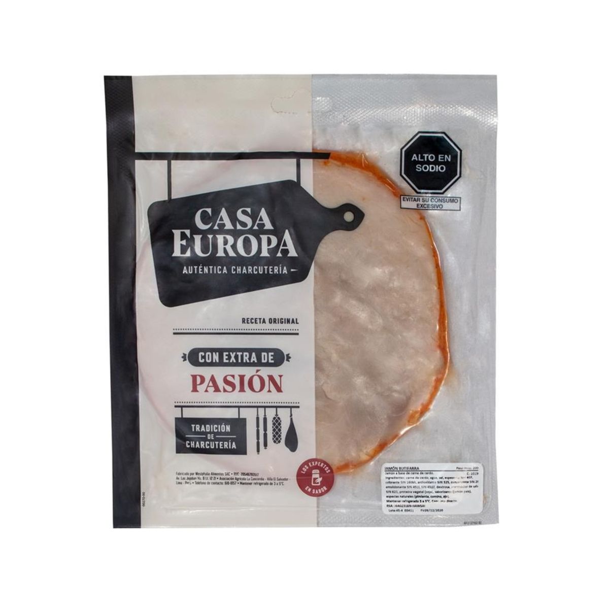 CASA EUROPA - Jamón Butifarra Casa Europa Empaque 200 g