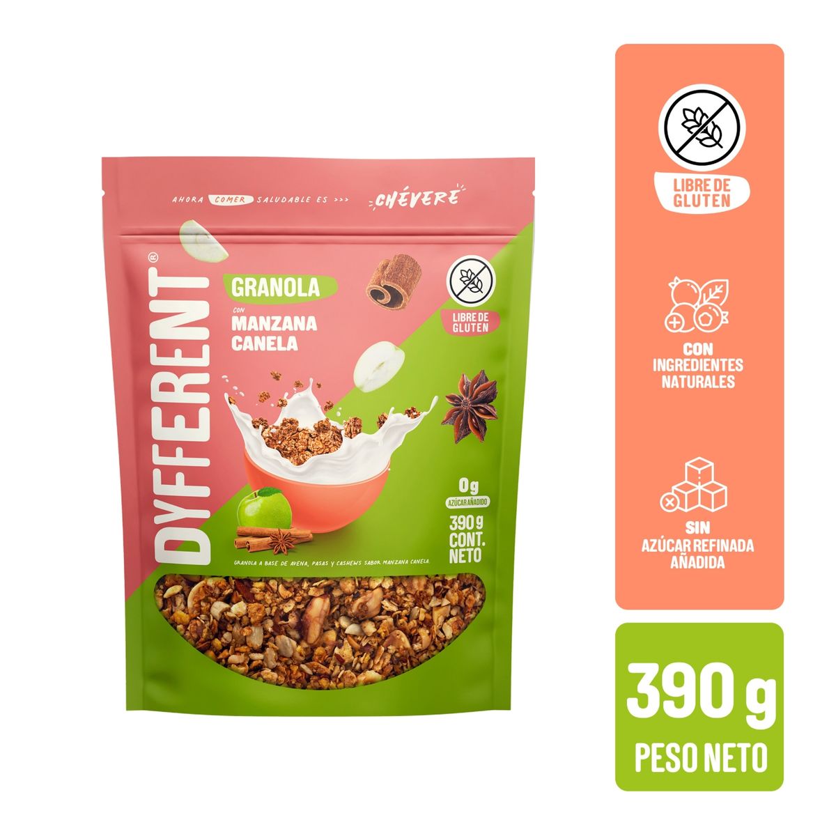 DYFFERENT - Granola Dyff Manzana y Canela Doypack 390 g
