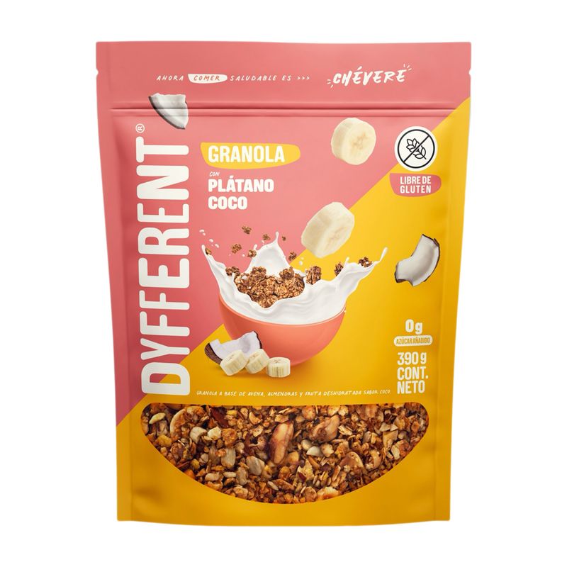 DYFFERENT - Granola Dyfferent Coco y Plátano Caja 390 g