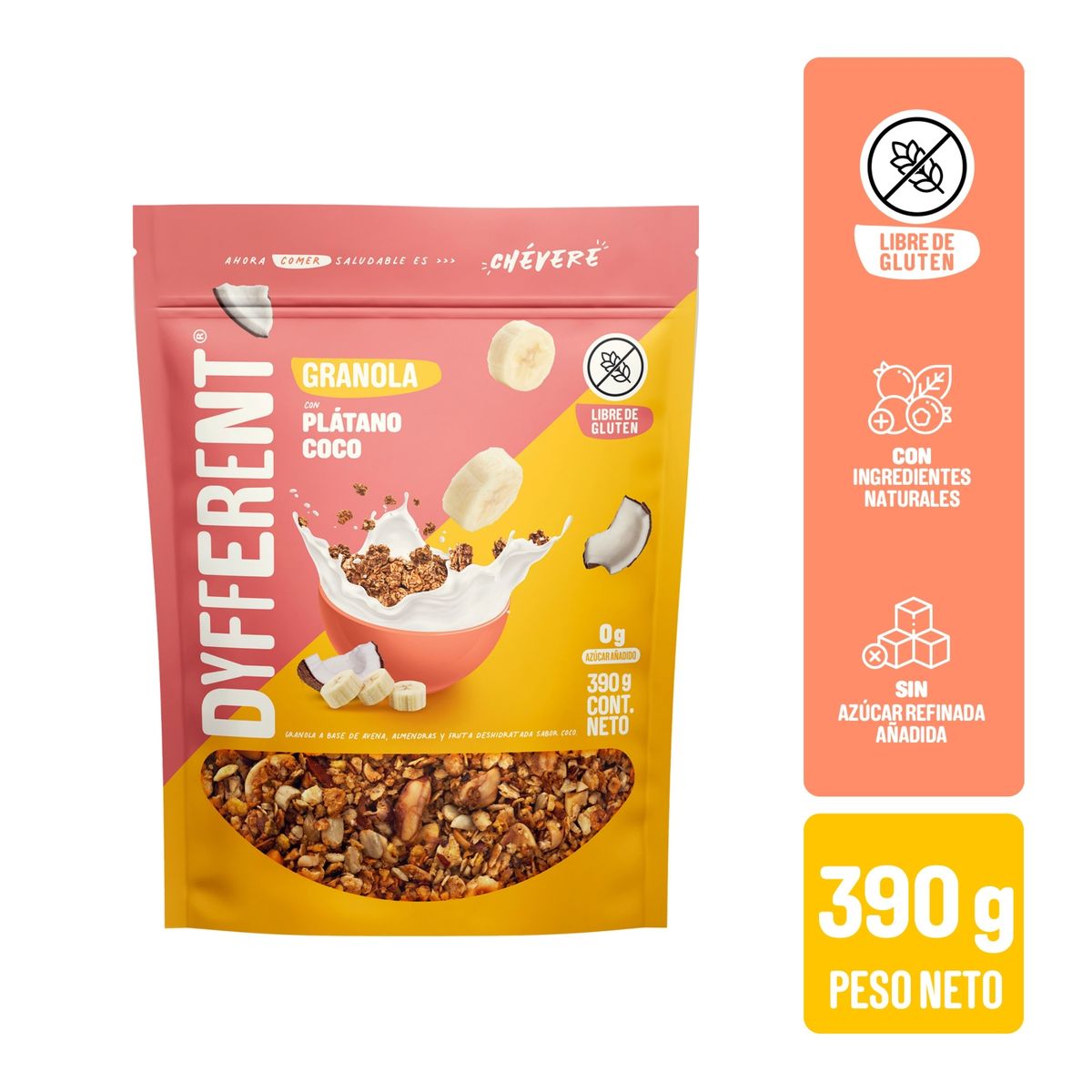 DYFFERENT - Granola Dyff Coco y Plátano Doypack 390 g