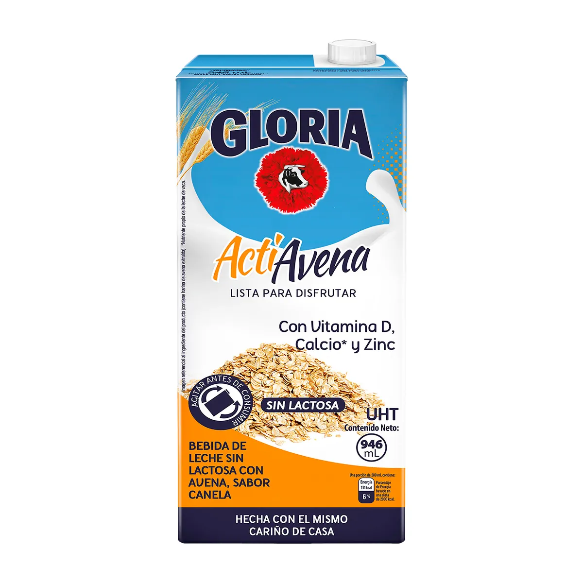 GLORIA - Bebida con Avena UHT Gloria Actiavena Caja 946 mL