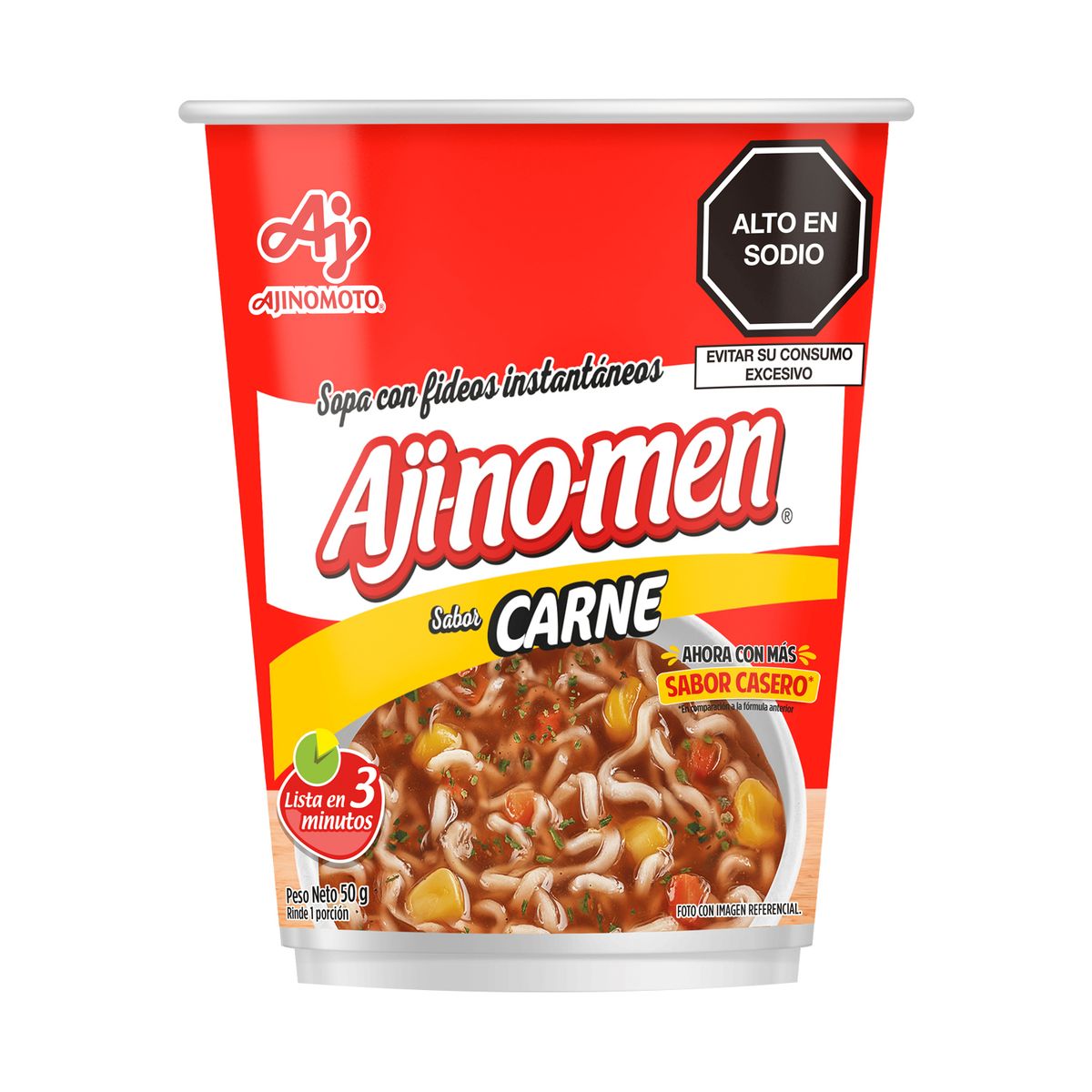 AJINOMEN - Sopa Instantánea Ajimonen Vaso Carne Envase 50 g