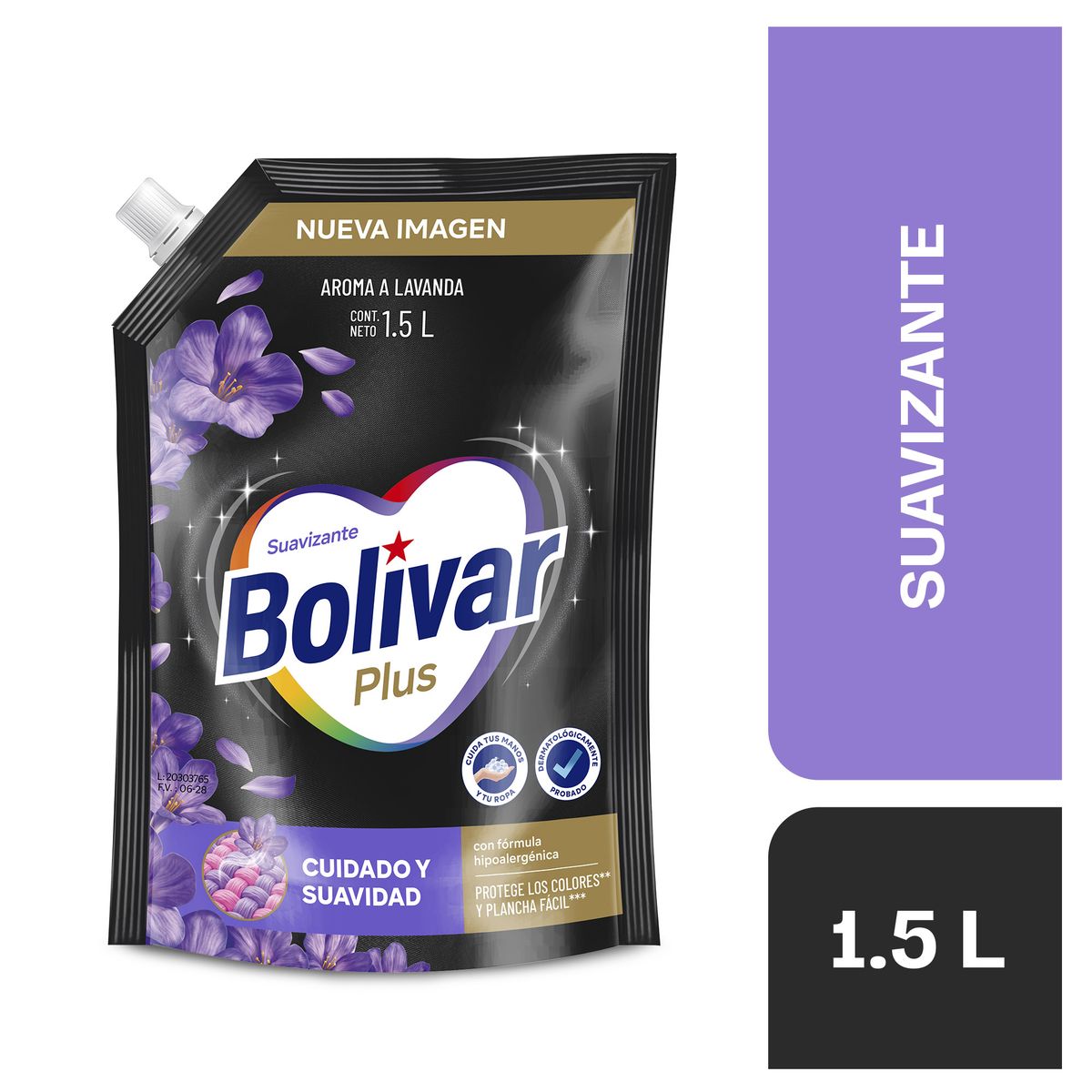 BOLIVAR - Suavizante Bolívar Plus Lavanda Doypack 1.5 L