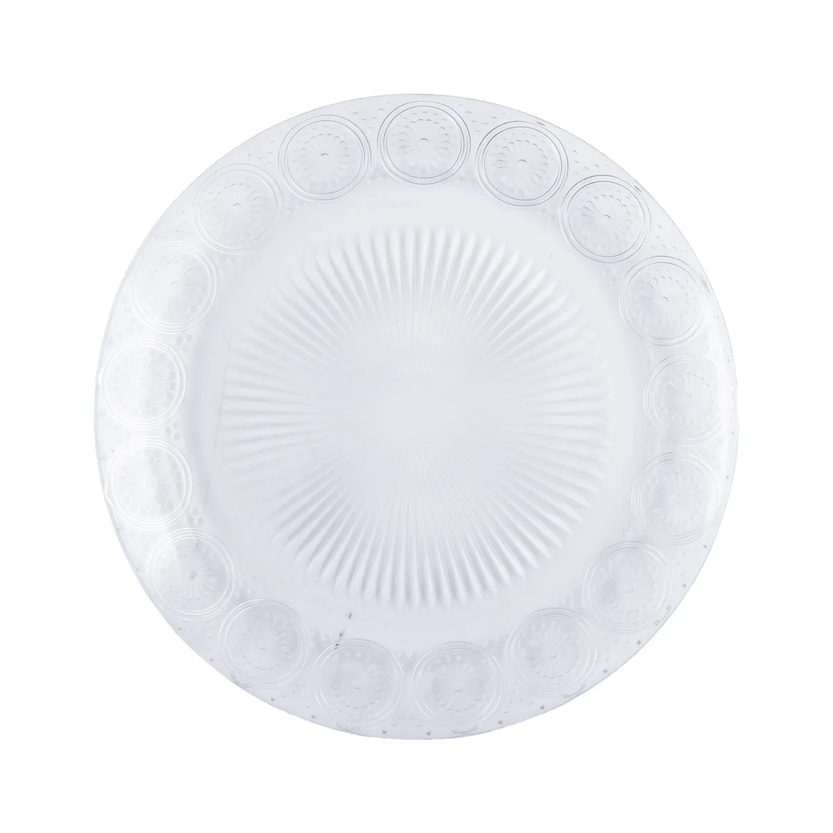 CASA JOVEN - Plato Casa Joven Vidrio Repujado Flores 25 cm