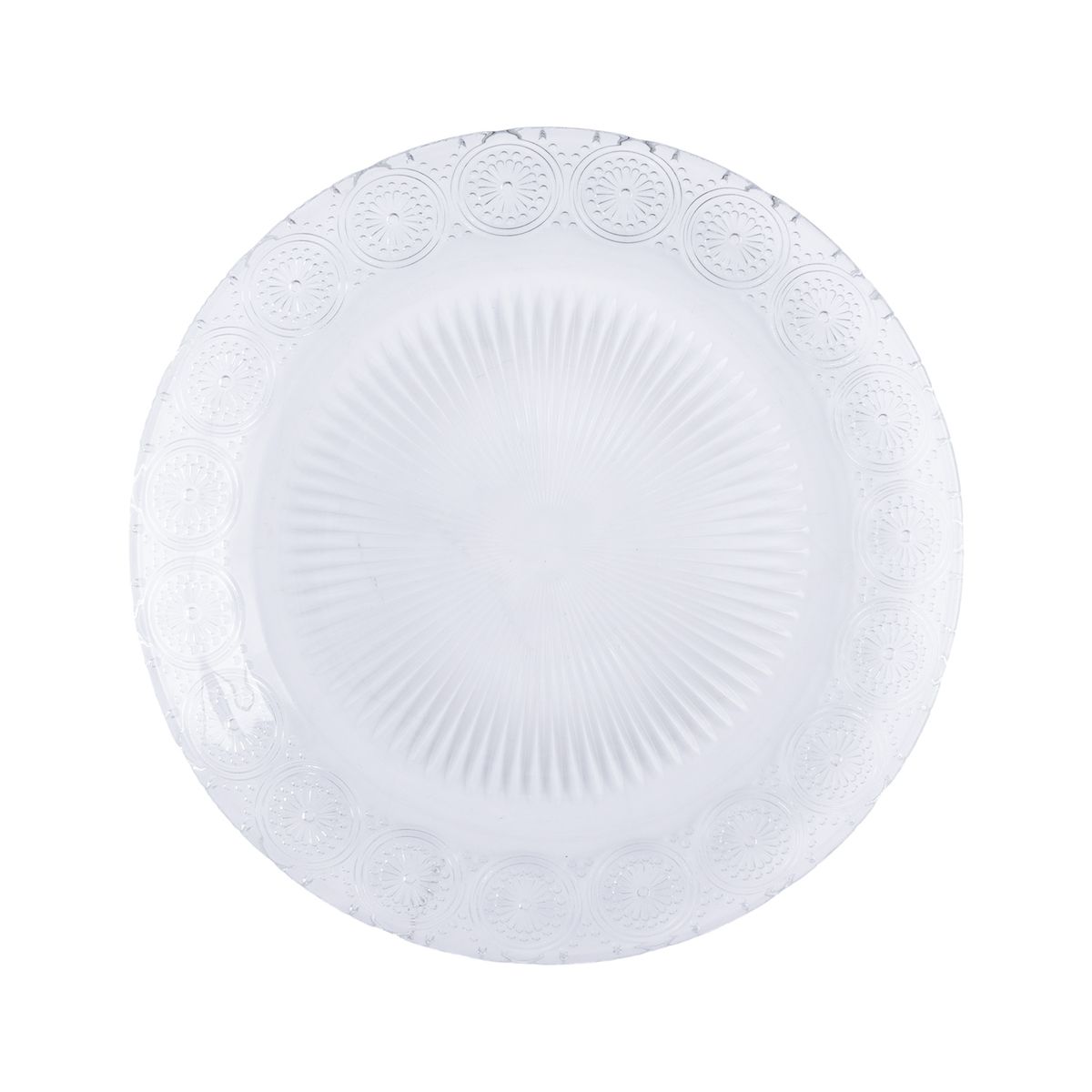 CASA JOVEN - Plato Casa Joven Vidrio Repujado Flores 18 cm