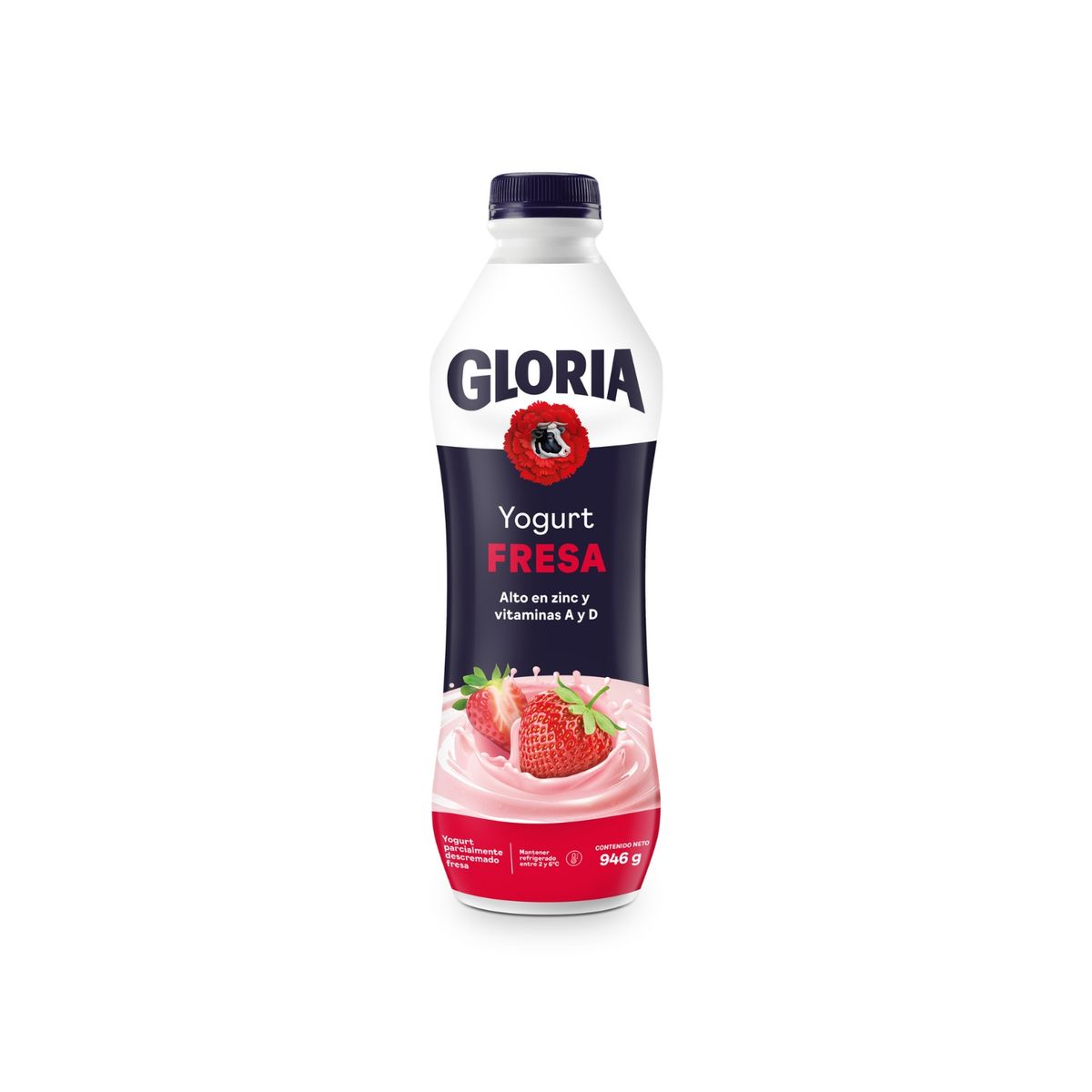 GLORIA - Yogurt Gloria Fresa Botella 946 g