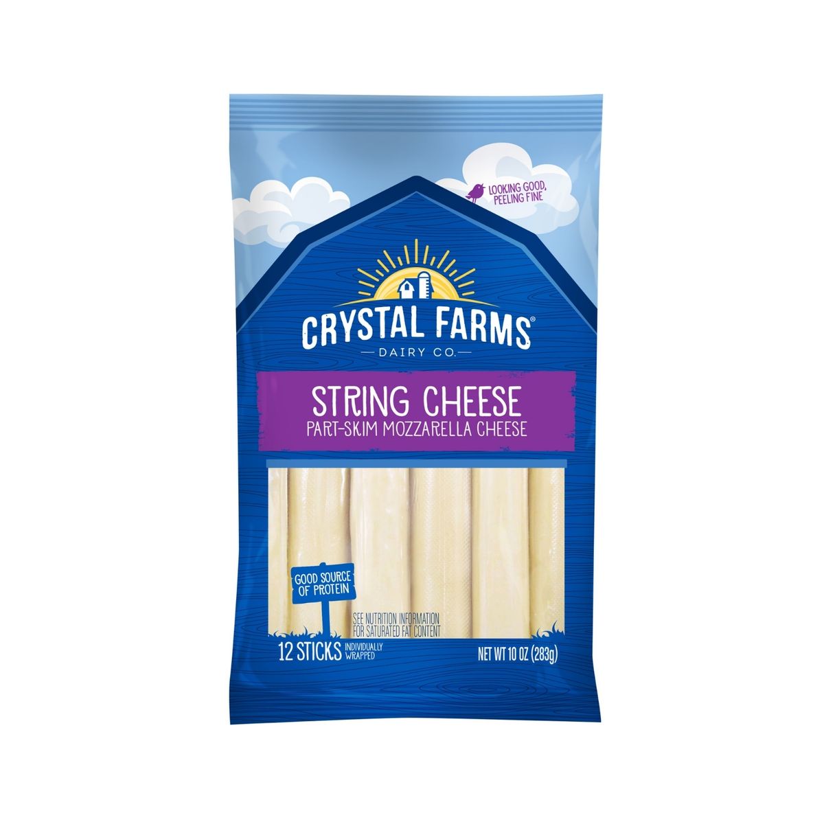 CRYSTAL FARMS - Queso Mozarella en Láminas Crystal Farms Empaque 283 g