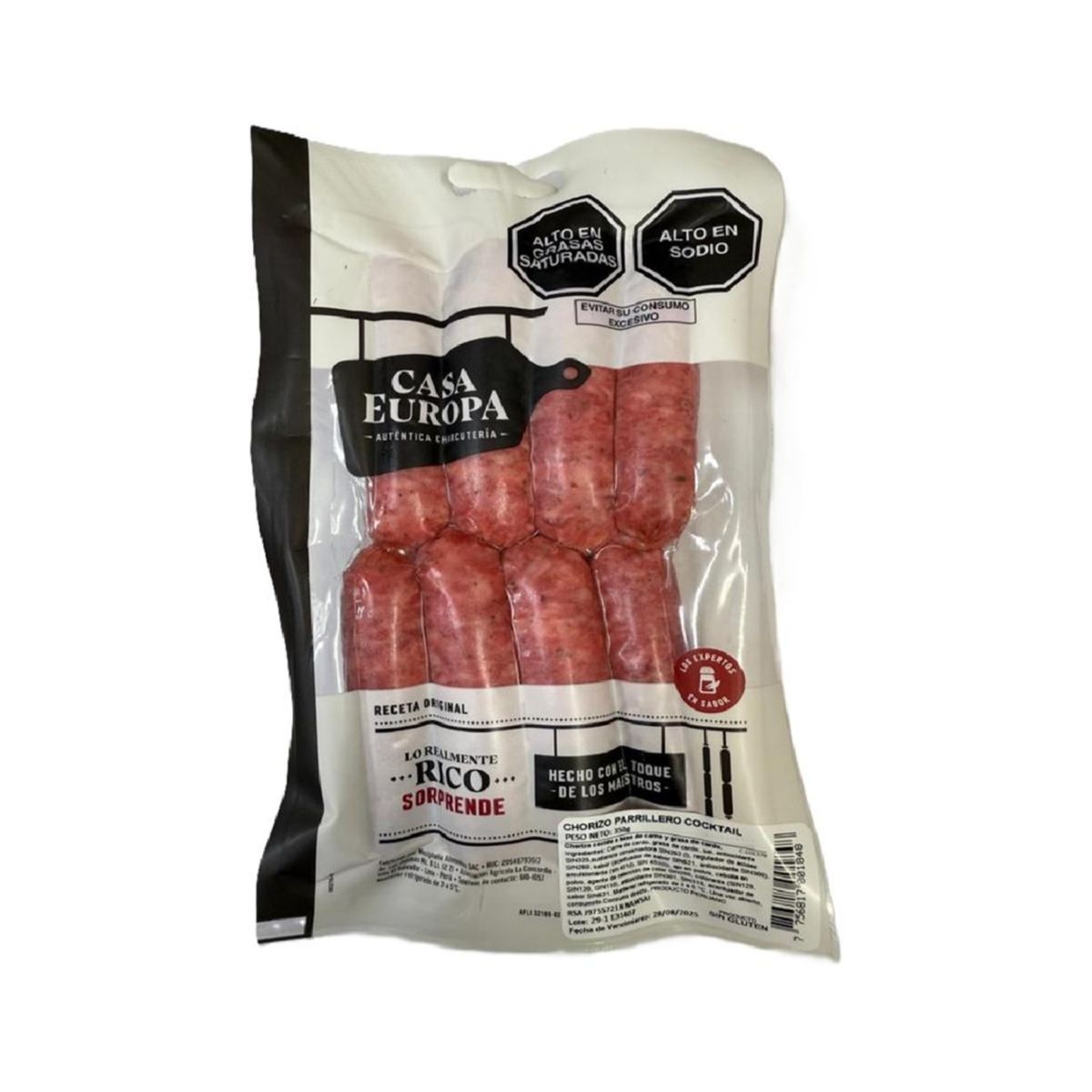 CASA EUROPA - Chorizo Parrillero Cocktail Casa Europa Empaque 350 g