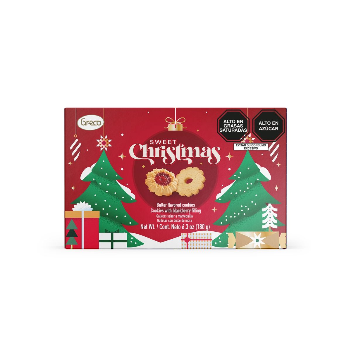 GRECO - Galletas Surtidas Holiday Greco Caja 180 g