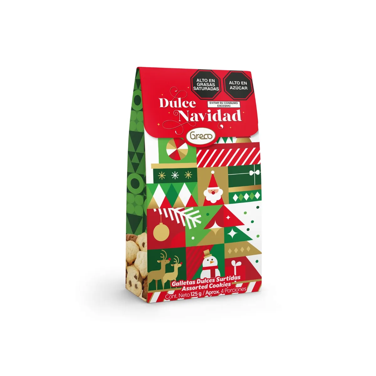 GRECO - Galletas Surtidas Navidad Greco Caja 125 g