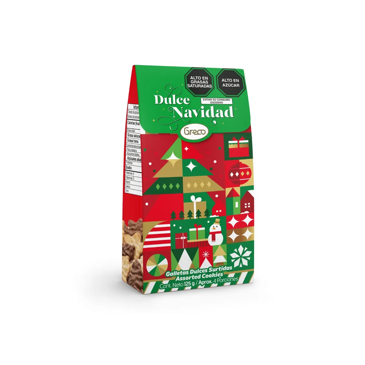 GRECO - Galletas Surtidas Navidad Greco Caja 125 g