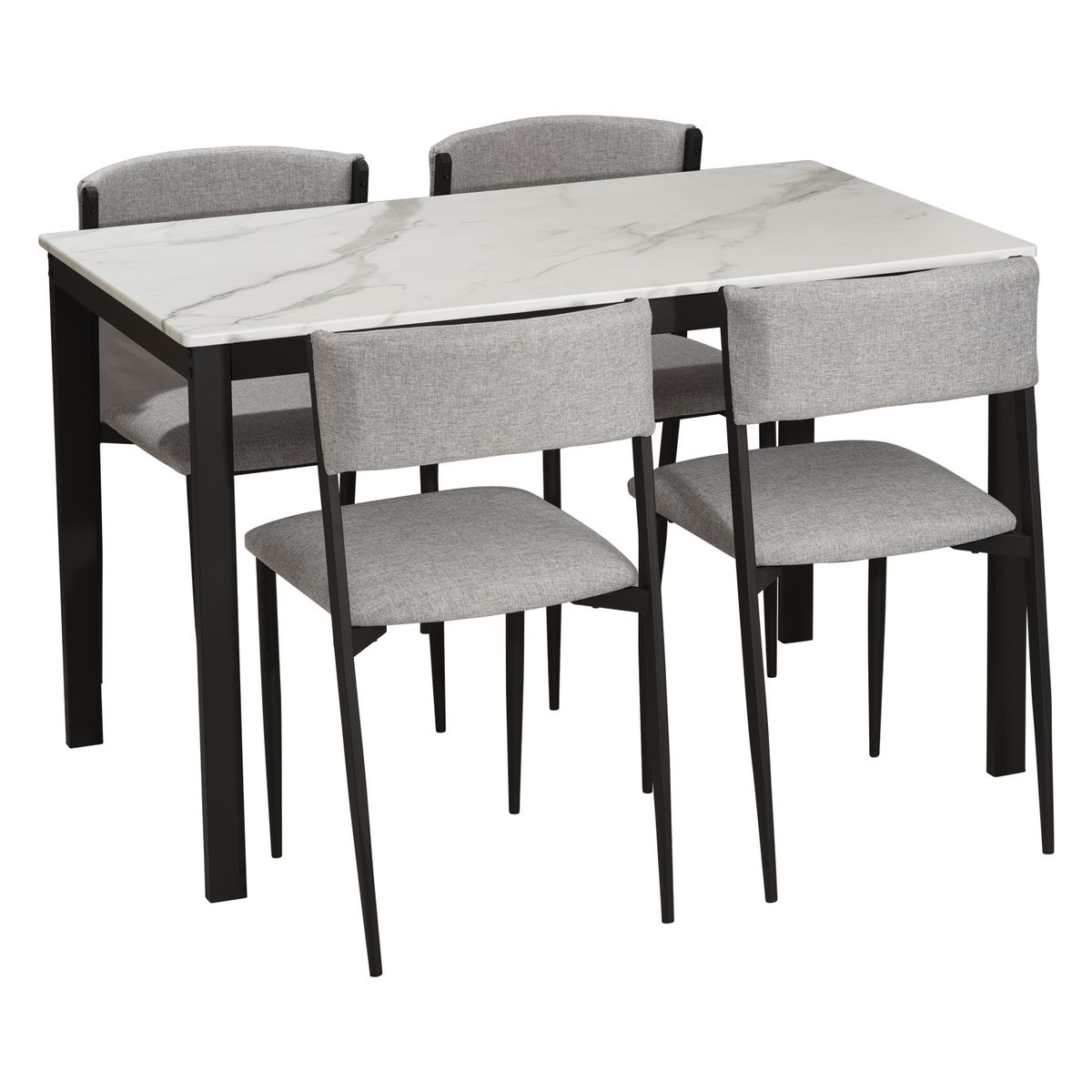 CASA JOVEN - Juego Comedor York 4 Personas 120X70X75Cm
