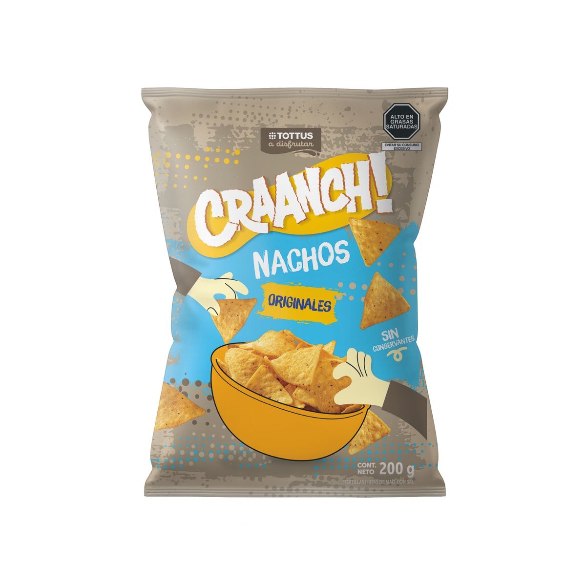 TOTTUS - Nachos Originales Craanch Tottus Bolsa 200 g