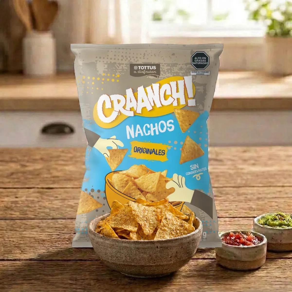  - Nachos Originales Craanch Tottus Bolsa 200 g