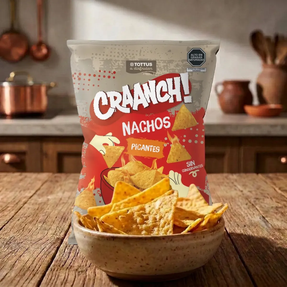 - Nachos Picantes Craanch Tottus Bolsa 200 g