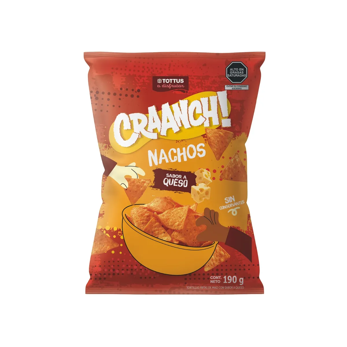 TOTTUS - Nacho Queso Craanch Tottus Bolsa 190 g