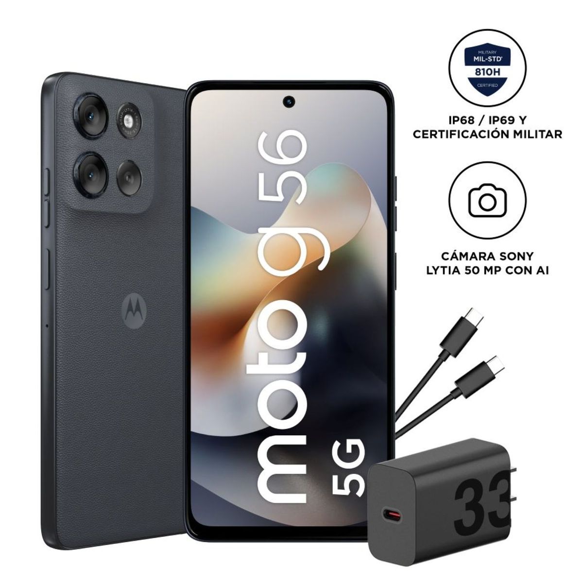 MOTOROLA - Smartphone Motorola G56 8+256Gb Azul Marino