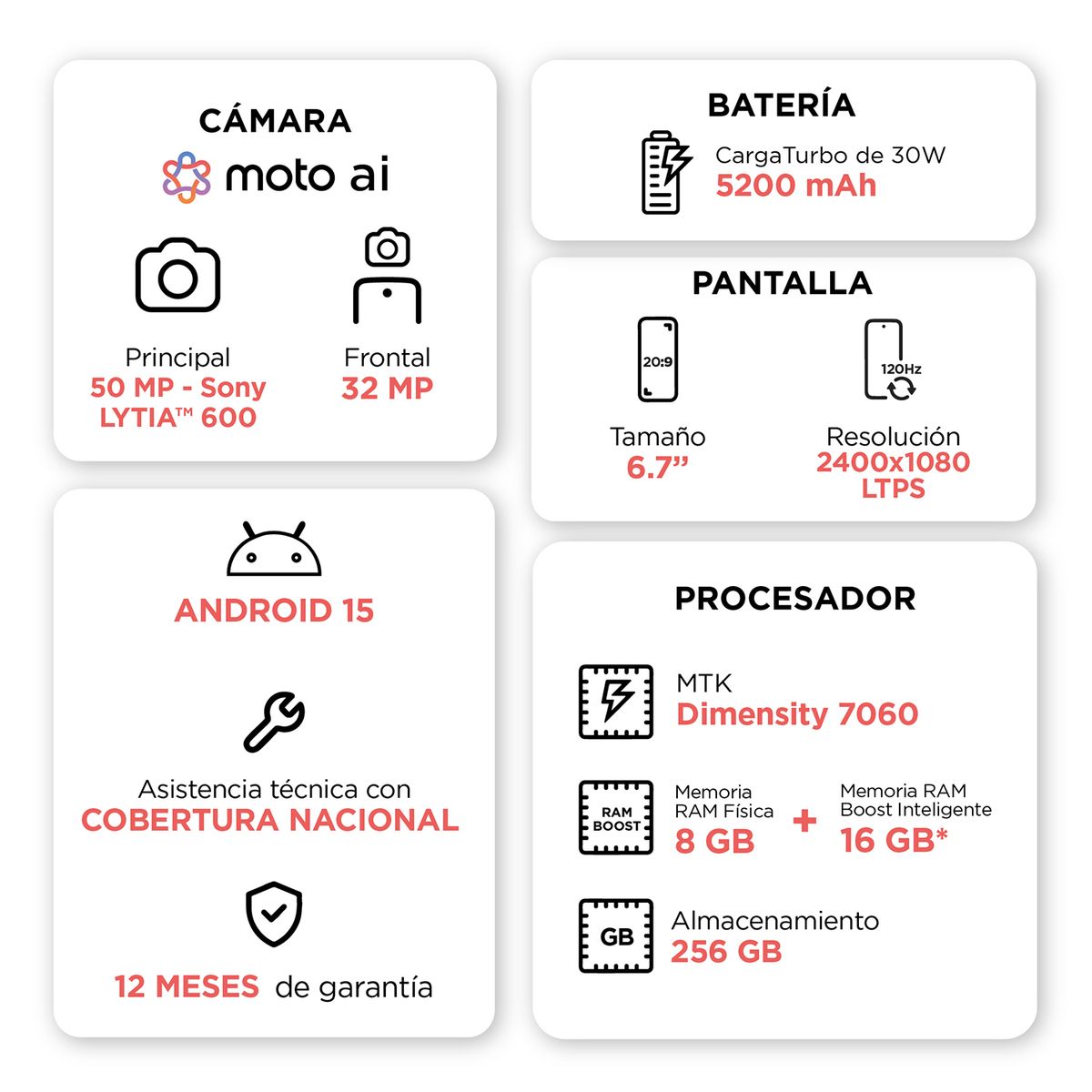 MOTOROLA - Smartphone Motorola G56 8+256Gb Verde