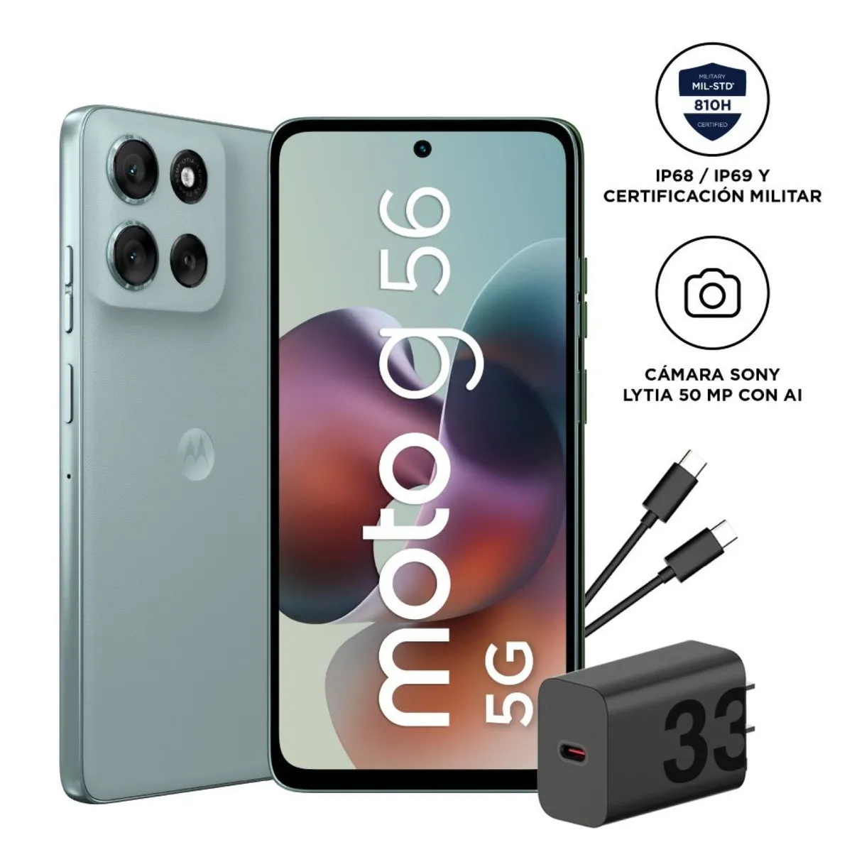 MOTOROLA - Smartphone Motorola G56 8+256Gb Gris
