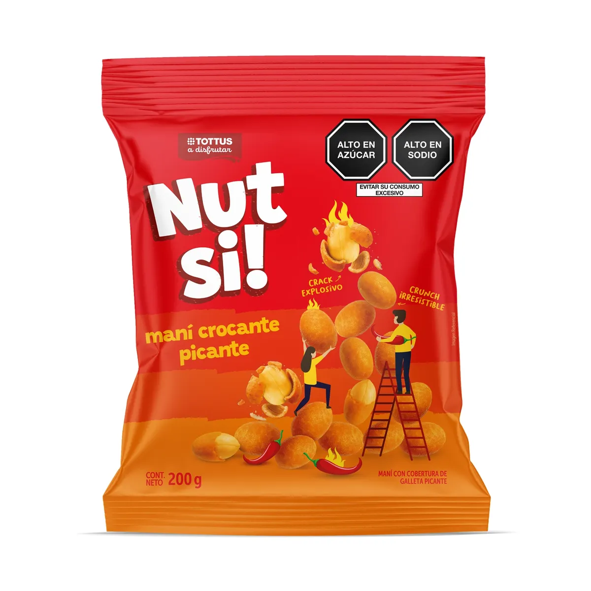 TOTTUS - Maní Crocante Picante Nutsi! Tottus Bolsa 200 g