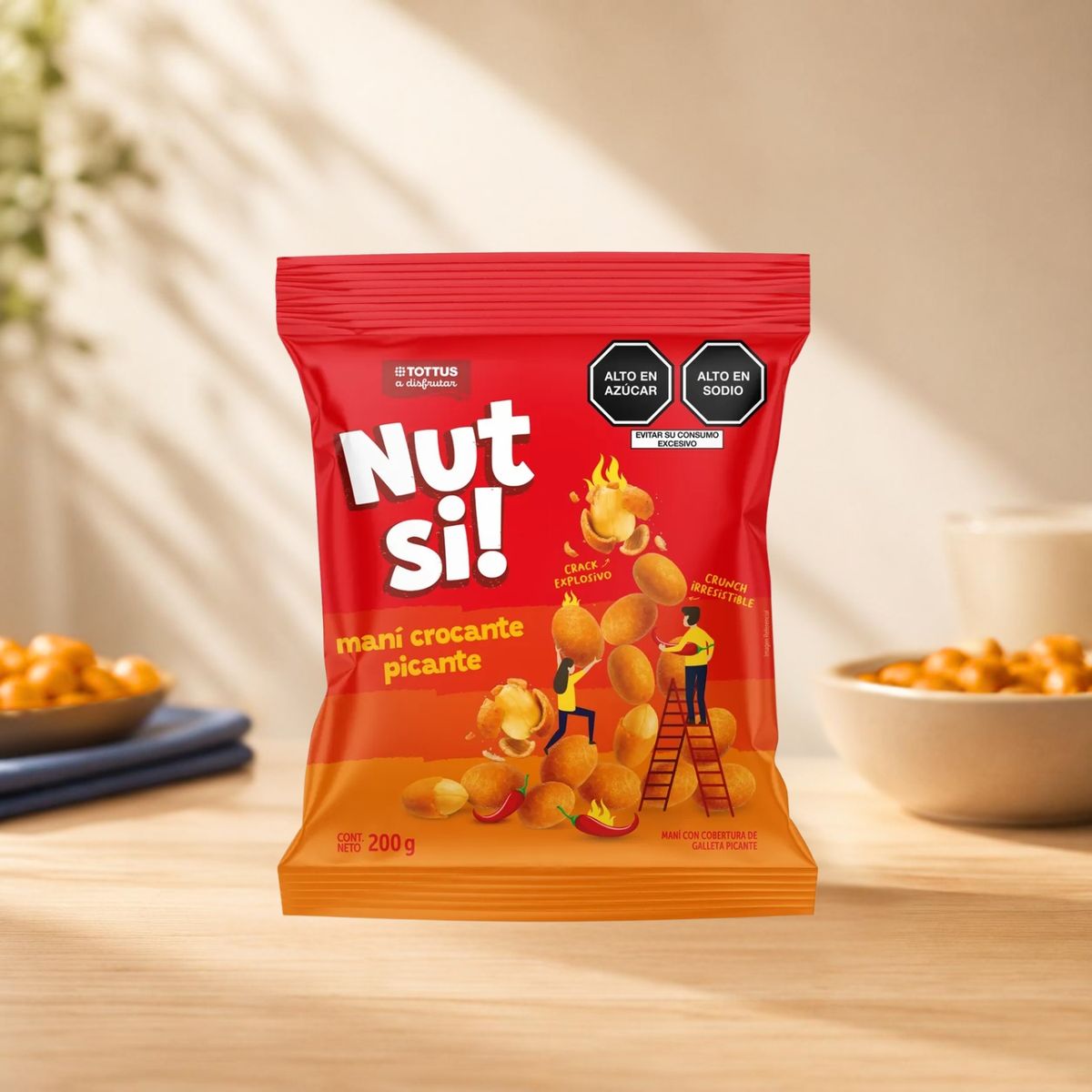 TOTTUS - Maní Crocante Picante Nutsi! Tottus Bolsa 200 g