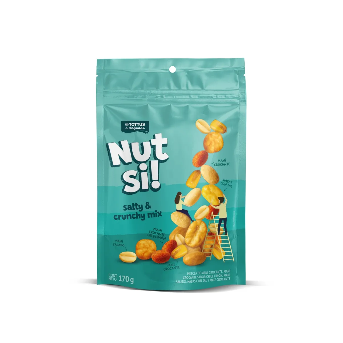 TOTTUS - Salty and Crunchy Mix Nutsi! Tottus Doypack 170 g