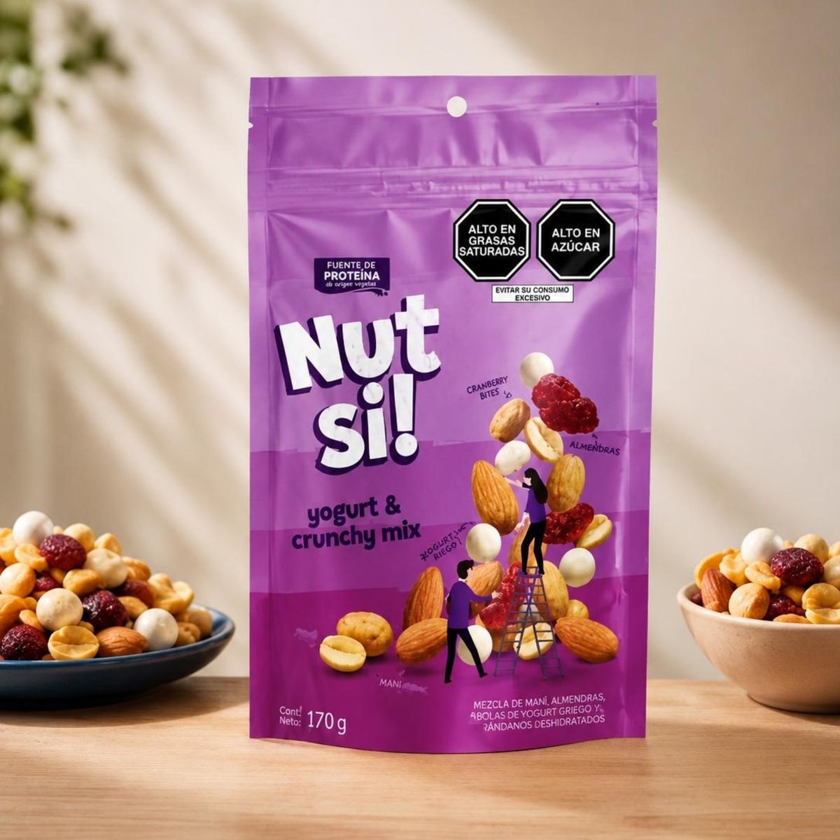 TOTTUS - Yogurt and Crunchy Mix Nutsi! Tottus Doypack 170 g