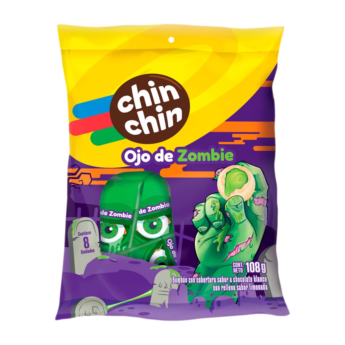 CHIN CHIN - Chocolates Chin Chin Ojo de Zombie Bolsa 108 g