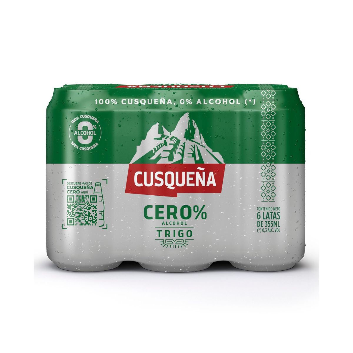 CUSQUENA - Cerveza Cusqueña Cero Trigo Sixpack Lata 355 mL