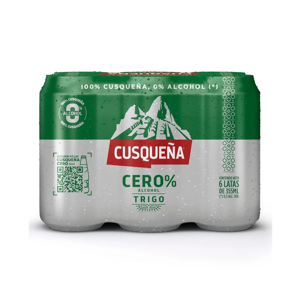 CUSQUENA - Cerveza Cusqueña Cero Trigo Sixpack Lata 355 mL