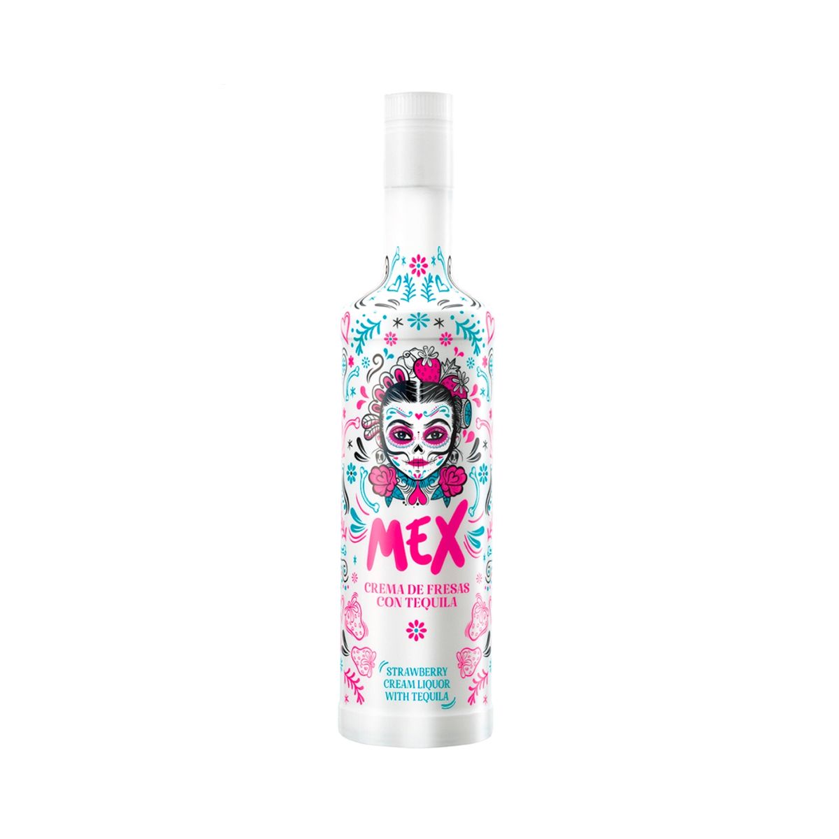 MEX - Licor de Crema Mex Fresa con Tequila Botella 700 mL