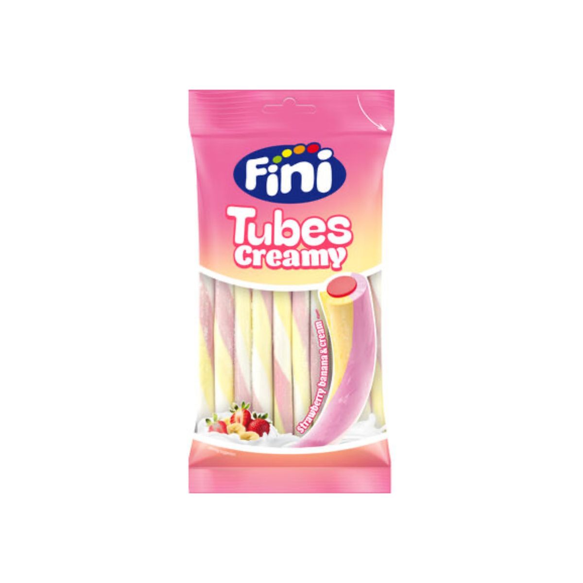 FINI - Gomitas Fini Tubes Creamy Yogurt Fresa Bolsa 80 g