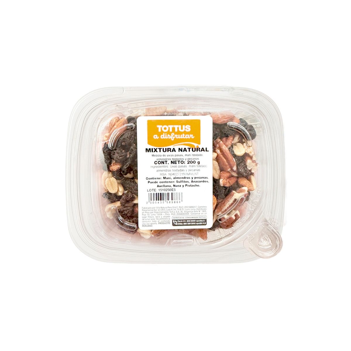 TOTTUS - Mixtura Natural Tottus Envase 200 g