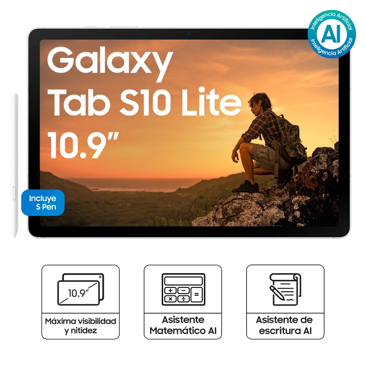 SAMSUNG - Tablet S10 Lite 6GB 128GB Silver