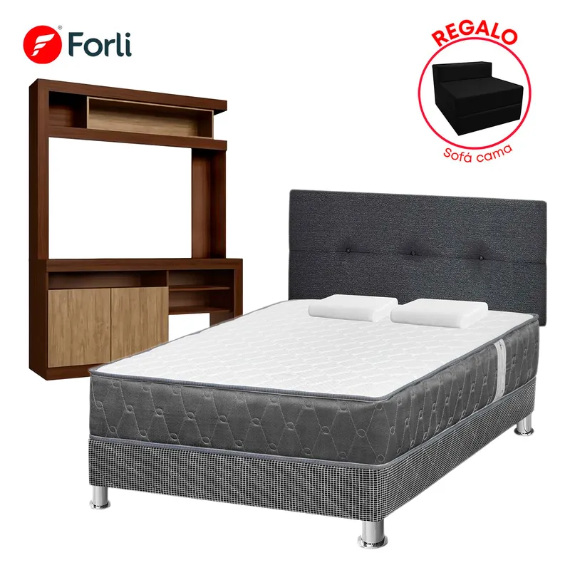  - COMBO DORM ACQUA 2PLZ+CENTRO TV 55 ESP