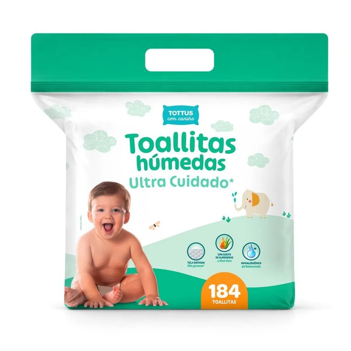 TOTTUS - Toallitas Húmedas Bebé Ultra Cuidado Tottus Doypack 184 Und