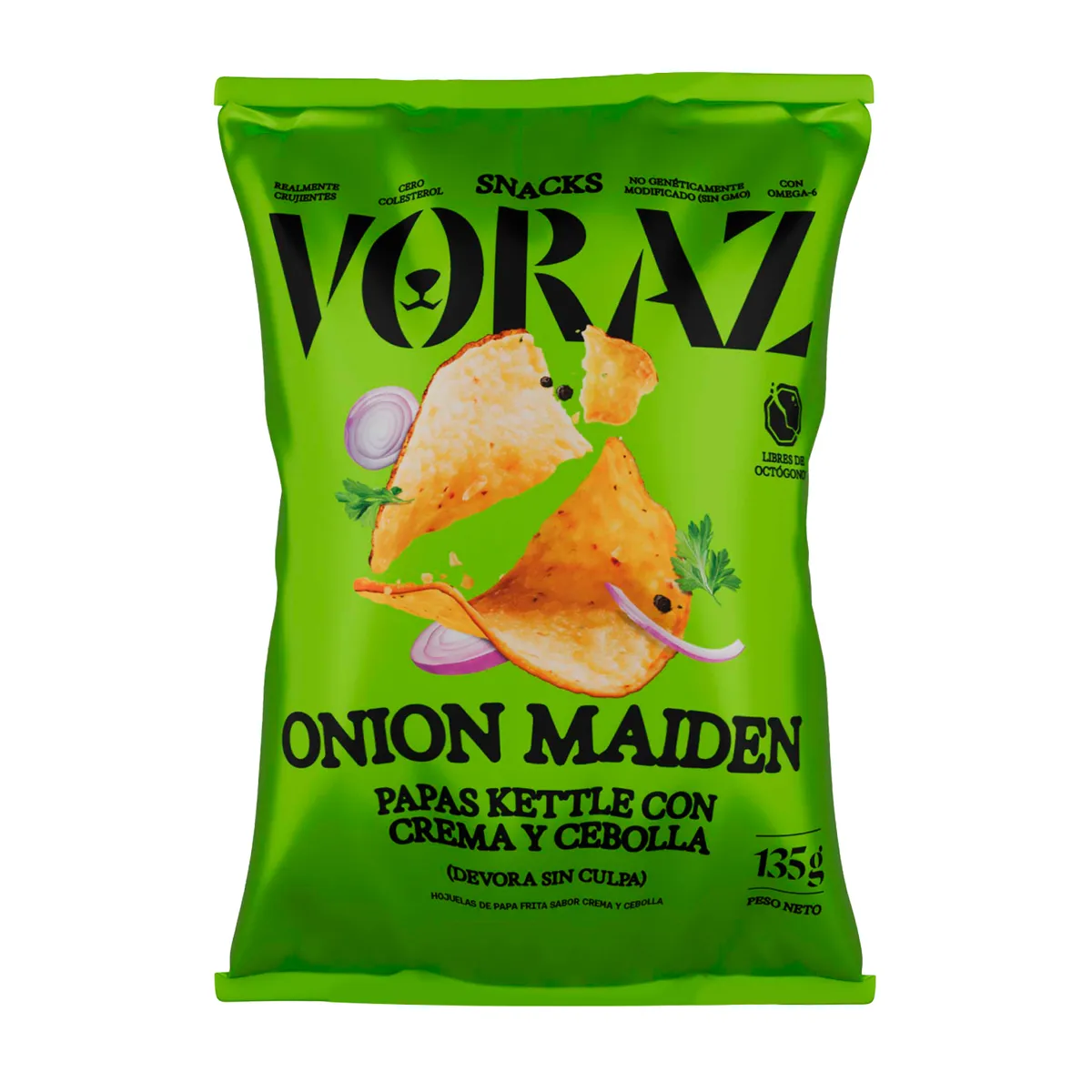 VORAZ - Papas Voraz Onion Cream Bolsa 135 g