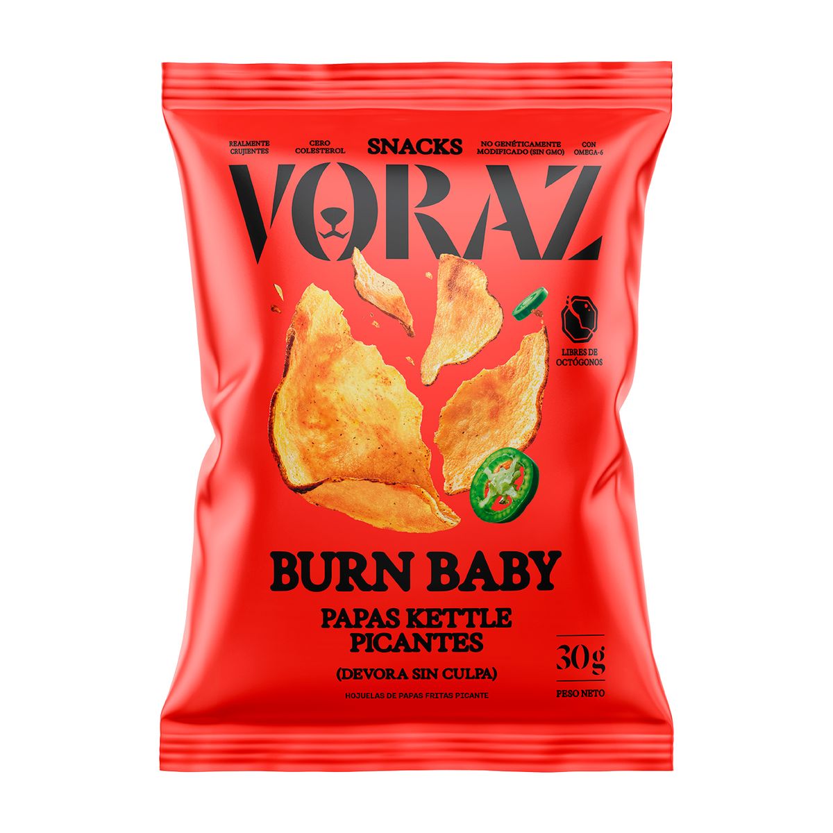 VORAZ - Papa Kettle Voraz Picantes Bolsa 30 g