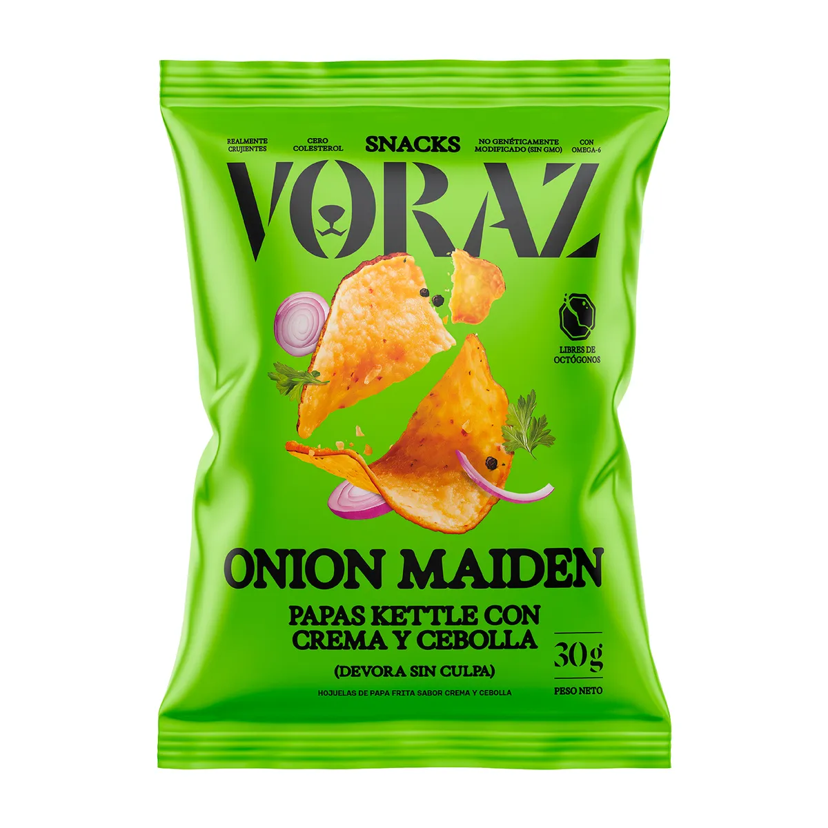 VORAZ - Papa Kettle Voraz Onion Cream Bolsa 30 g