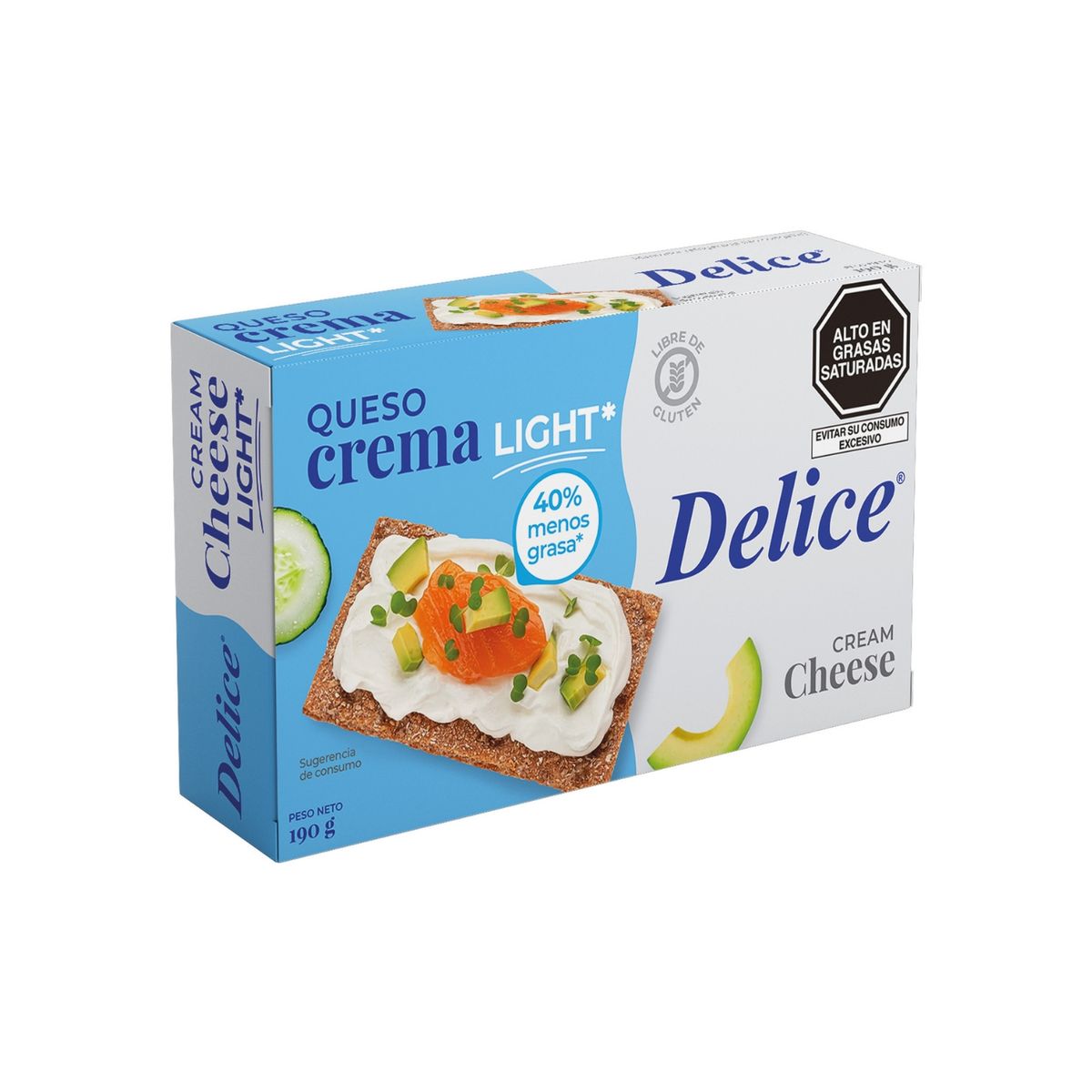 DELICE - Queso Crema Delice Light Caja 190 g