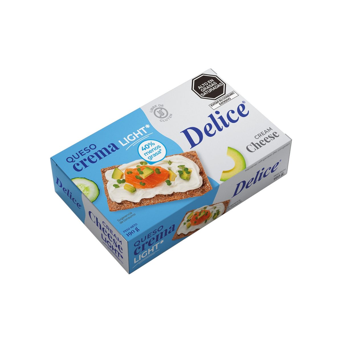 DELICE - Queso Crema Delice Light Caja 190 g
