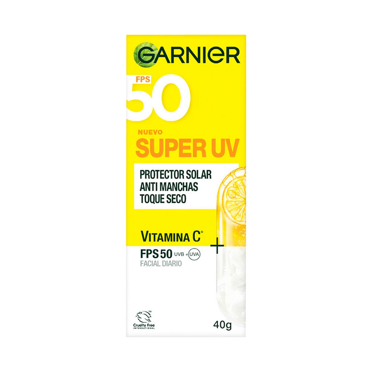 GARNIER - Protector Solar Super UV Toque Seco Garnier Envase 40 g